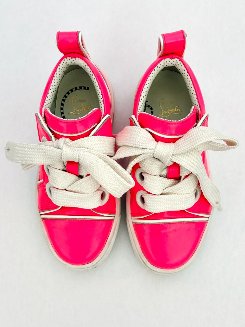 Pink Christian Louboutin Girls Child Sneakers Size 29